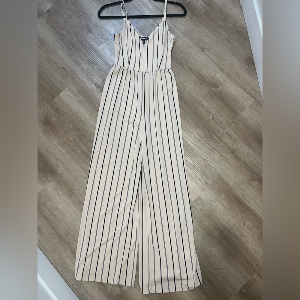 Express Striped Jumpsuit - xs
